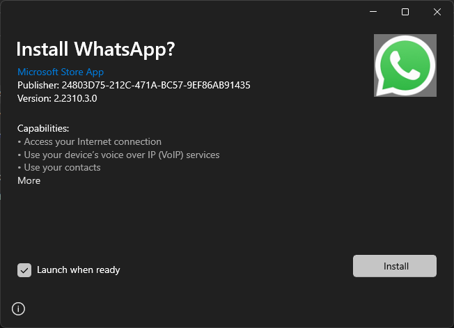 Using App installer to install the application with .msixbundle extension